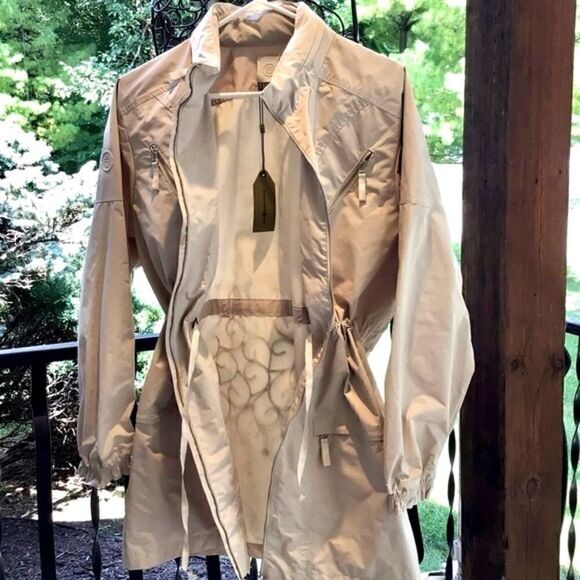 MAX STUDIO BEIGE UTILITY JACKET WITH HOOD M NWT - Picture 7 of 11